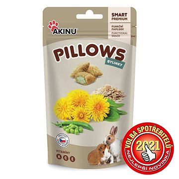 Akinu Pillows vankúšiky s bylinkami pre hlodavce 40 g