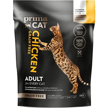 PrimaCat Kurča, bez obilovín, pre dospelé mačky 1,4 kg