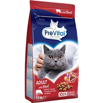 PreVital granule s hovädzím pre dospelé mačky 1,4 kg