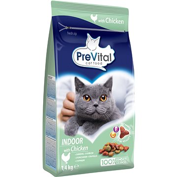 PreVital granule s kuracím pre mačky žijúce v byte 1,4 kg