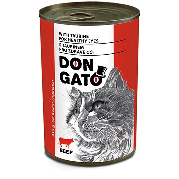 Don Gato Konzerva pre mačky s hovädzím 415 g
