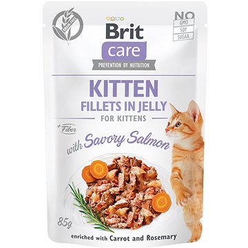 Brit Care Cat Kitten Fillets in Jelly with Savory Salmon 85 g