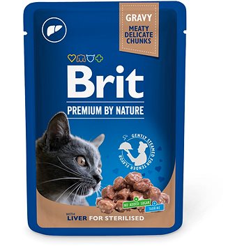 Brit premium cat pouches Liver for Sterilised 100 g