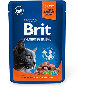 Brit premium cat pouches Salmon for Sterilised 100 g
