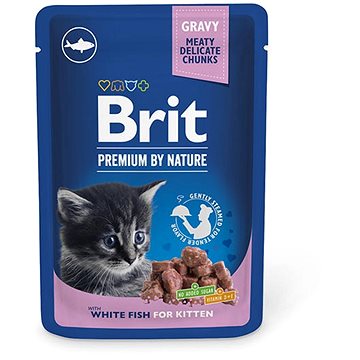 Brit premium cat pouches White fish for Kitten