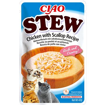 Ciao Churu Cat Stew kuracia a hrebenatková receptúra 40 g