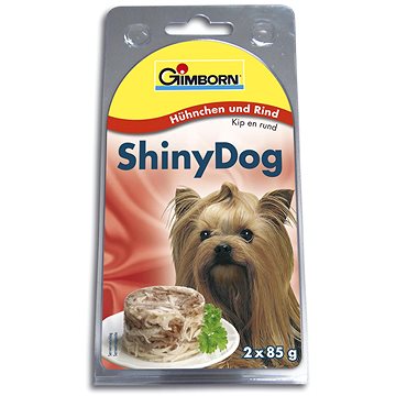GimDog Shiny Dog, kura a hovädzie 2× 85 g