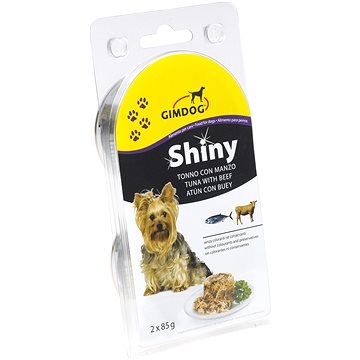 GimDog Shiny Dog, tuniak a hovädzie 2× 85 g
