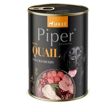 Piper Adult konzerva pre dospelých psov s prepeličkou 400 g