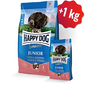 Happy Dog Sensible Junior Salmon & Potato 10 + 1 kg