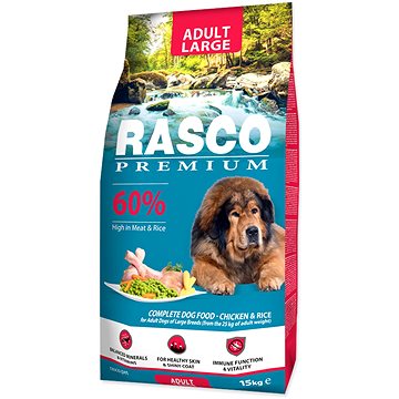 Rasco Granule Premium Adult Large kura s ryžou 15 kg