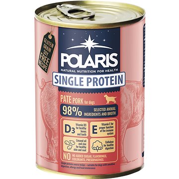Polaris Single Protein Paté konzerva pre psov bravčová 400 g