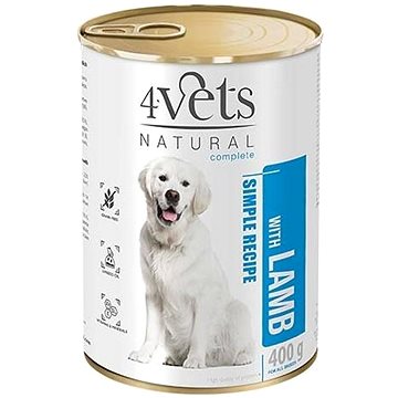 4Vets NATURAL SIMPLE RECIPE s jahňacím mäsom 400 g konzerva pre psov
