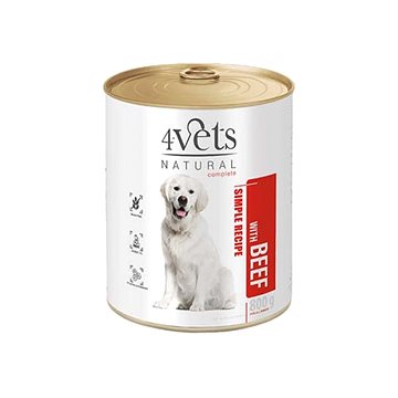 4Vets NATURAL SIMPLE RECIPE s hovädzím mäsom 800 g konzerva pre psov