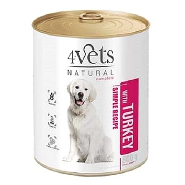 4Vets NATURAL SIMPLE RECIPE s morčacím mäsom 800 g konzerva pre psov