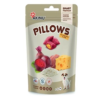 Akinu Pillows vankúšiky s červenou repou a syrom pre psov 80 g