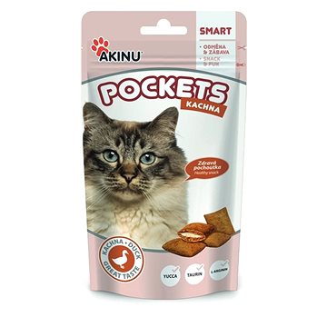 Akinu Pockets kačacie vankúšiky pre mačky 40 g