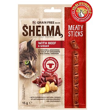 Shelma snack mäsové tyčinky bez obilnín, hovädzie 15 g
