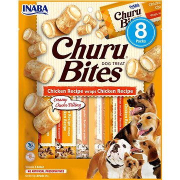 Inaba Churu Dog Bites kuracie wraps 8× 12 g