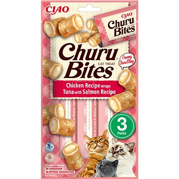 Ciao Churu Cat Bites kurací wraps s tuniakovo-lososovým pyré 3× 10 g