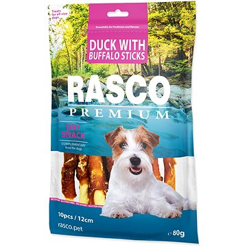 Rasco Premium Pochúťka byvolie tyčinky obalené kačacím 80 g