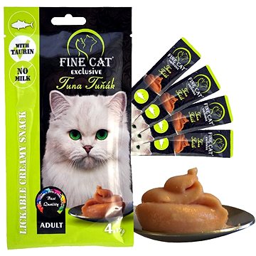 Fine Cat Exclusive krémová desiata pre mačky tuniak 4 × 15 g