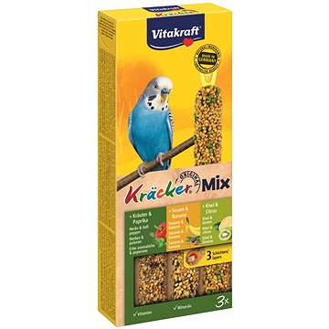 Vitakraft Kracker, andulka, sezam-byliny-kiwi, 3 ks