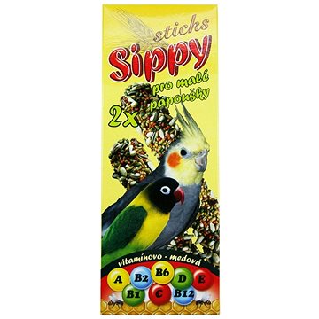 Sippy tyč pre malé papagáje vitamínovo – medová 2 ks