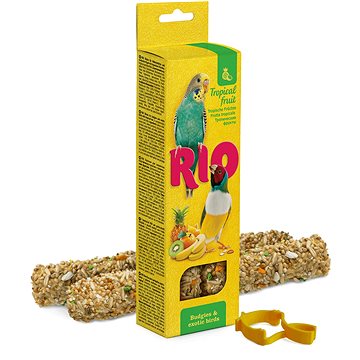 RIO tyčinky pre andulky a drobné exoty s tropickým ovocím 2× 40 g