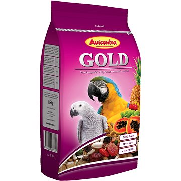 Avicentra, veľký papagáj Gold, 850 g