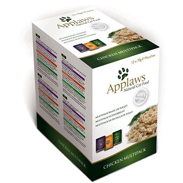 Applaws kapsička Cat multipack kurací výber 12× 70 g