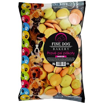 Fine Dog bakery piškóty pre psov 6 × 200 g farebné