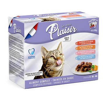 Plaisir Cat kapsičky mix multipack 12× 100 g