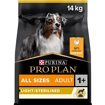 Pro Plan all sizes light / sterilised kura 14 kg
