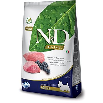 N&D grain free dog adult mini lamb & blueberry 7 kg