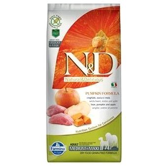 N&D grain free pumpkin dog adult M/L boar & apple 12 kg