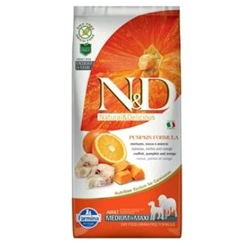 N&D grain free pumpkin dog adult M/L codfish & orange 12 kg