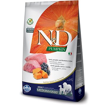 N&D grain free pumpkin dog adult M/L lamb & blueberry 12 kg