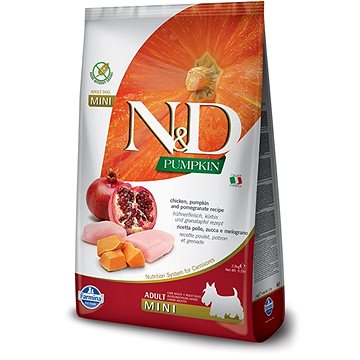 N&D grain free pumpkin dog adult mini chicken & pomegranat 2,5 kg