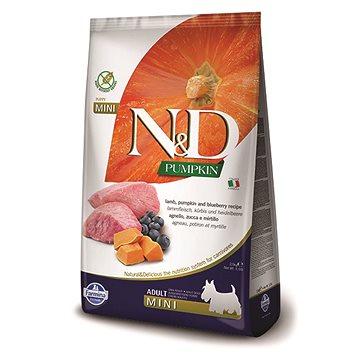 N&D grain free pumpkin dog adult mini lamb & blueberry 7 kg