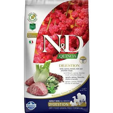N&D grain free quinoa dog digestion lamb & fennel 2,5 kg