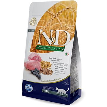 N&D low grain cat adult lamb & blueberry 5 kg