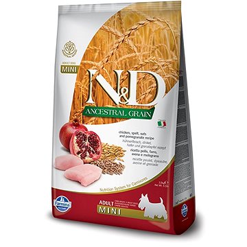 N&D low grain DOG Adult Mini Chicken & Pomegranate 2,5 kg