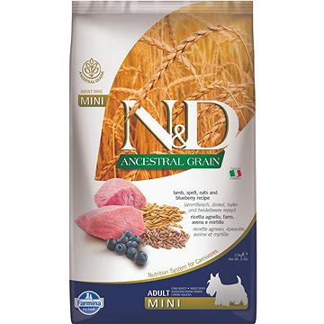 N&D low grain DOG Adult Mini Lamb & Blueberry 2,5 kg