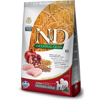 N&D low grain DOG Senior M/L Chicken&Pomegr 12 kg