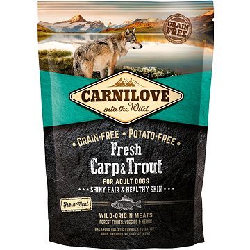 Carnilove fresh carp & trout shiny hair & healthy skin for adult dogs 1,5 kg