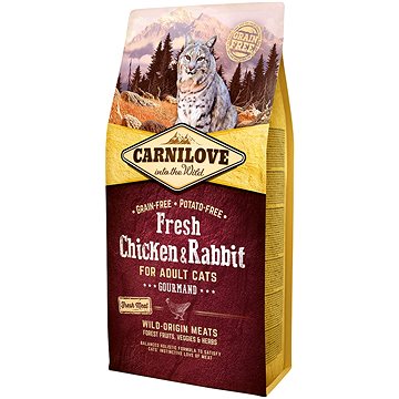 Carnilove fresh chicken & rabbit gourmand for adult cats 6 kg