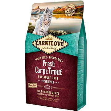 Carnilove fresh carp & trout sterilised for adult cats 2 kg