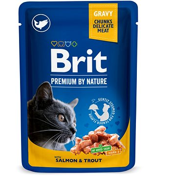 Brit Premium Cat Pouches with Salmon & Trout 100 g