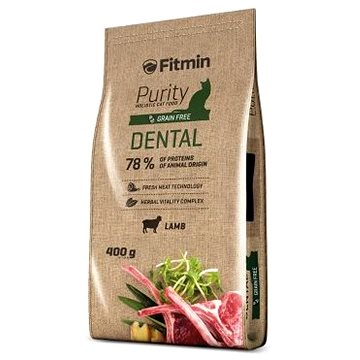 Fitmin Purity Cat Dental s čerstvým jahňacím pre zdravé zuby a ďasná 400 g